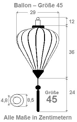 Rosafarbe Lampion Ballon 45