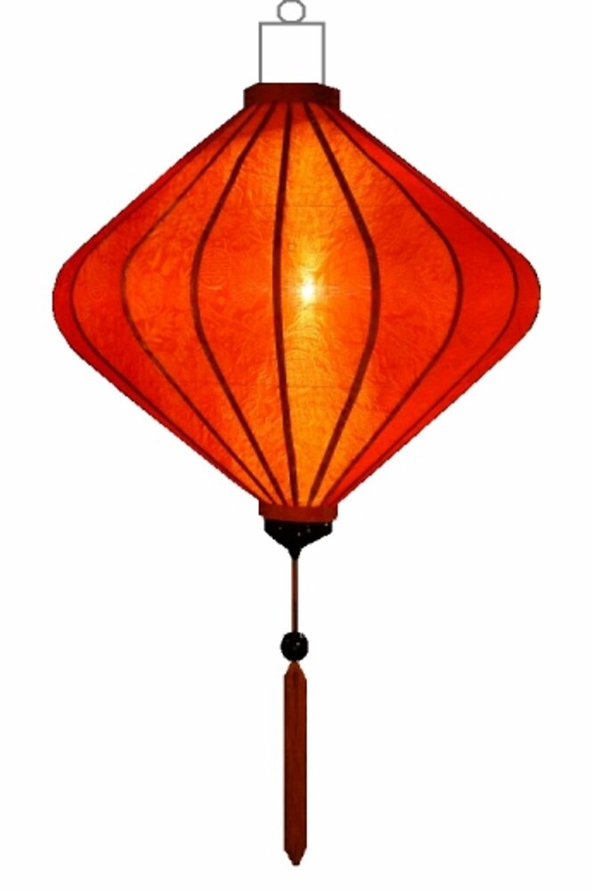 Orangefarbene Lampion Diamant 45