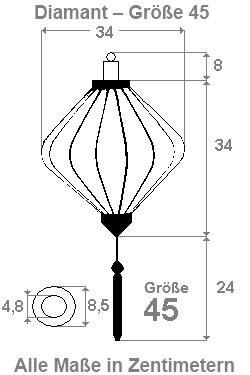 Gr&uuml;nfarbe Lampion Diamant 45