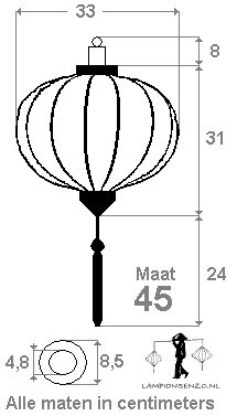 Indigofarbene Lampion Globus 45