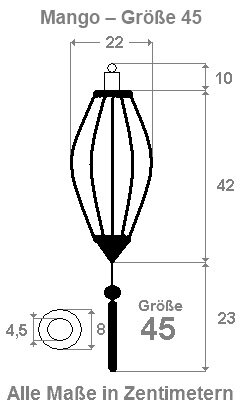Indigofarbene Lampion Mango 45