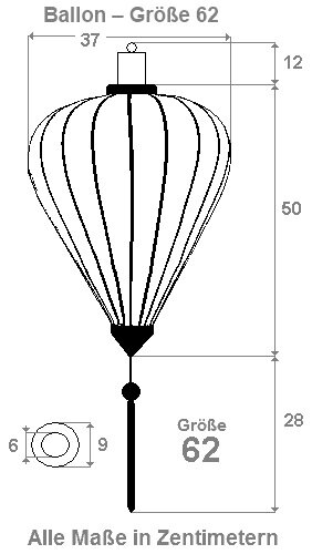 Gelbfarbe Lampion Ballon 62