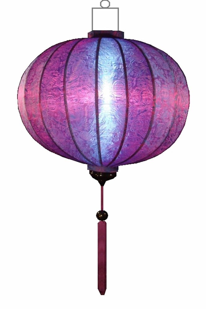 Lilafarbe Lampion Globus 62