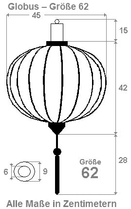 T&uuml;rkisfarbene Lampion Globus 62