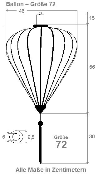 Lilafarbe Lampion Ballon 72