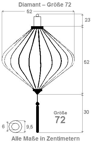 Lilafarbe Lampion Diamant 72