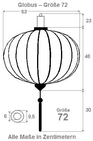 Wei&szlig;farbe Lampion Globus 72