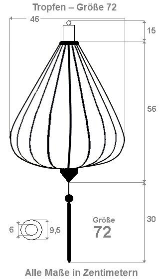 Wei&szlig;farbe Lampion Tropfen 72