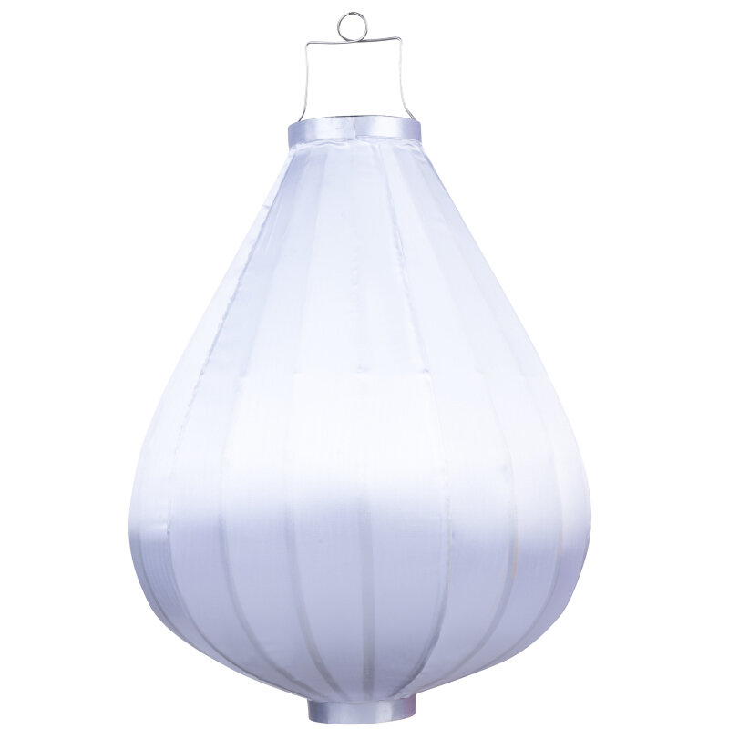Wetterfeste Lampion Tropfen Wei&szlig;
