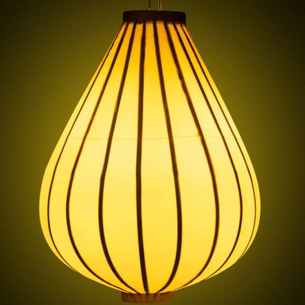 Wetterfeste Lampion Tropfen Gelb