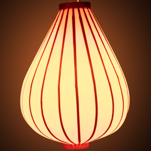 Wetterfeste Lampion Tropfen Orange