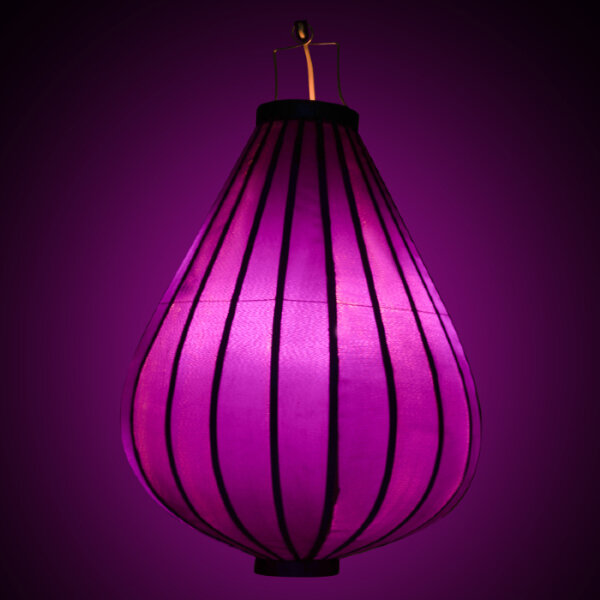 Wetterfeste Lampion Tropfen Lila