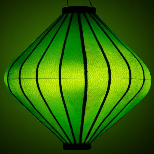 Wetterfeste Lampion Diamant Gr&uuml;n