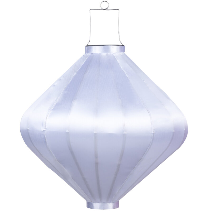 Wetterfeste Lampion Diamant Wei&szlig;