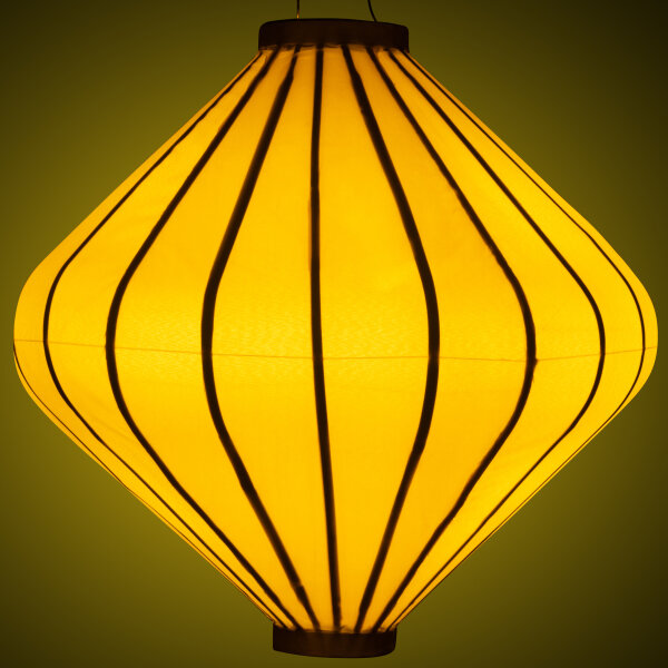 Wetterfeste Lampion Diamant Gelb