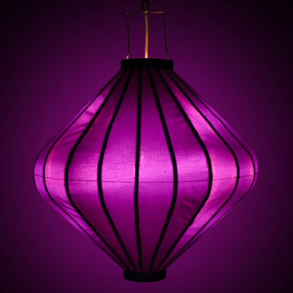Wetterfeste Lampion Diamant Lila
