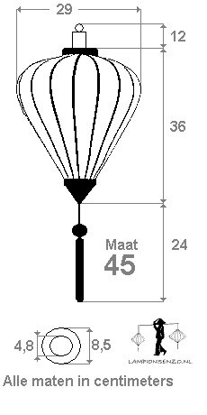 Kirschbl&uuml;te Lampions Wei&szlig; Ballon 45