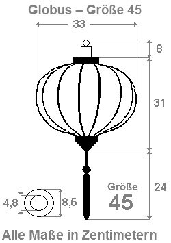 Kirschbl&uuml;te Lanterne Wei&szlig; Globus 45