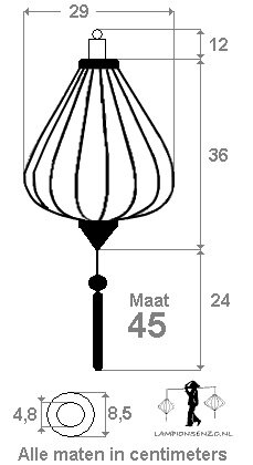 Kirschbl&uuml;te Lampions Wei&szlig; Tropfen 45