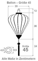 Silberfarberne Lampion Ballon 45