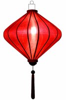 Rotfarbe Lampion Diamant 45