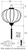 Kupferfarberne Lampion Globus 45
