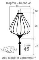 Kupferfarberne Lampion Tropfen 45