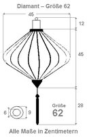 Kupferfarberne Lampion Diamant 62