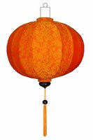 Orangefarbene Lampion Globus 62