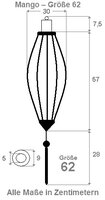 Lilafarbe Lampion Mango 62