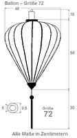 Lilafarbe Lampion Ballon 72