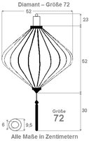 Lilafarbe Lampion Diamant 72