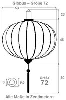 Wei&szlig;farbe Lampion Globus 72