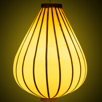 Wetterfeste Lampion Tropfen Gelb
