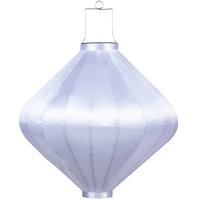 Wetterfeste Lampion Diamant Wei&szlig;