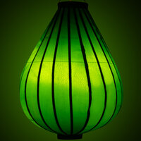 Wetterfeste Lampion Tropfen Gr&uuml;n
