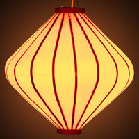 Wetterfeste Lampion Diamant Orange