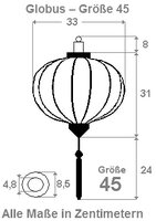 Kirschbl&uuml;te Lanterne Wei&szlig; Globus 45