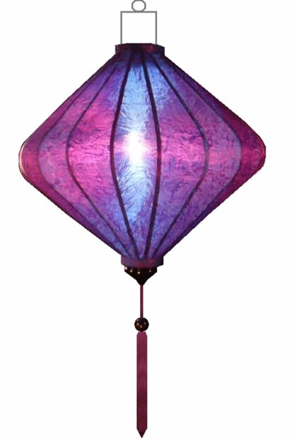Lilafarbe Lampion Diamant 45