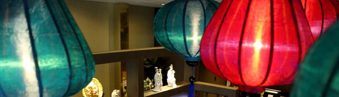 Turquoise lampionnen hanglamp vietnam