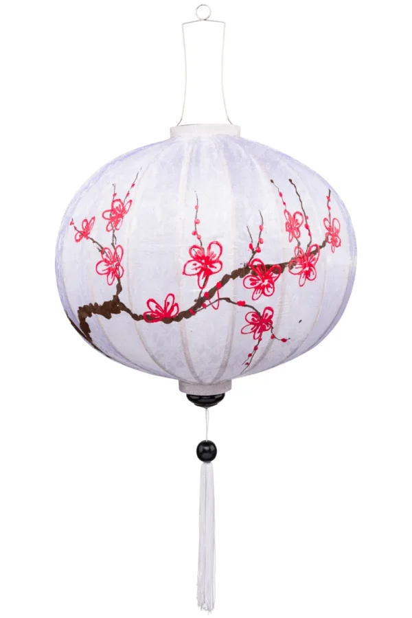 Japanische Seidenlaterne mit Kirschblüte