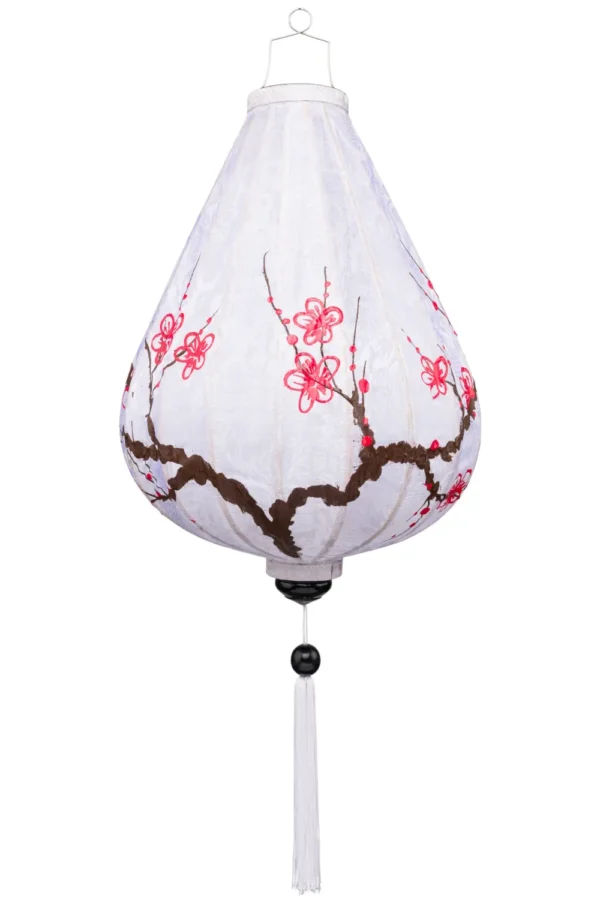 Seidenlaterne mit Tropfen mit Kirschblütenmotiv