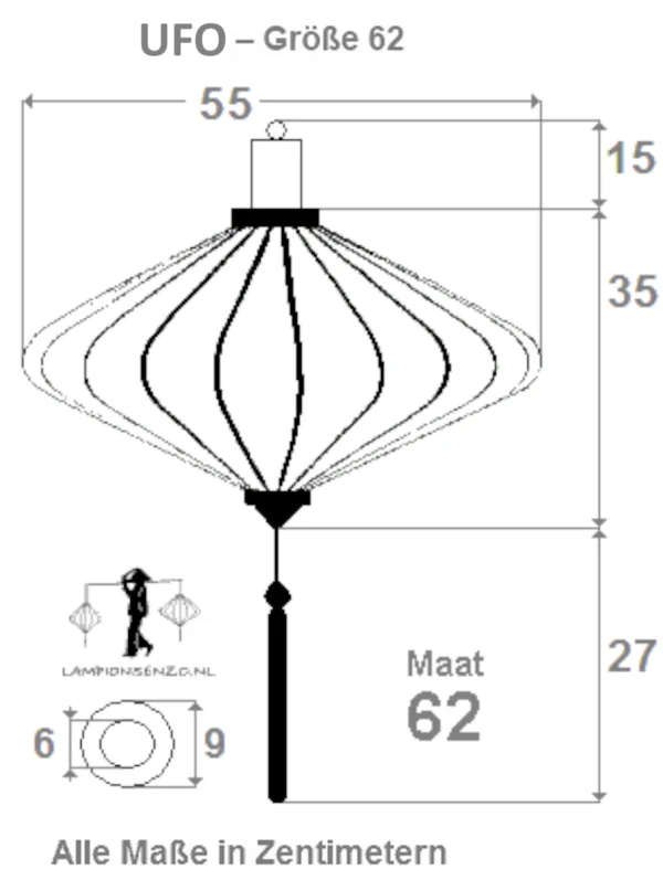 Abmessung Lanterne 62 Ufo Disc